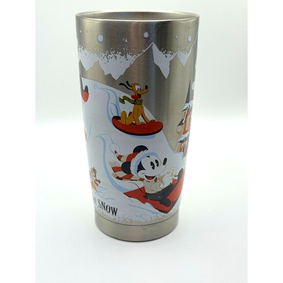 Disney  Dashing Through The Snow Stainless Steel Tumbler Mickey & Friends - Picture 4 of 8